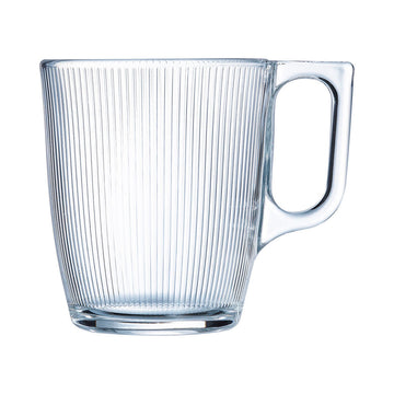 Tasse Luminarc Stripy Petit-déjeuner Transparent verre (250 ml) (6 Unités)