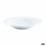 Deep Plate Quid Basic White Ceramic Ø 21,5 cm (12 Units)