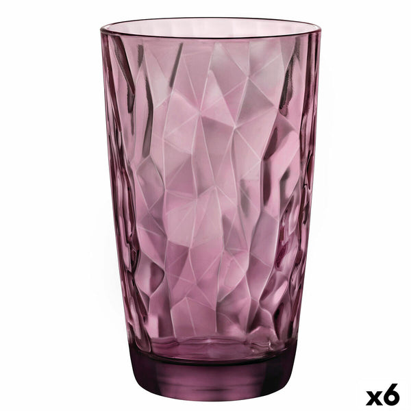 Verre Bormioli Rocco Diamond Violet verre (470 ml) (6 Unités)