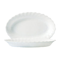 Serving Platter Luminarc Trianon White Glass (22 cm) (24 Units)