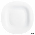 Flat plate Luminarc Carine White Glass (Ø 26 cm) (24 Units)
