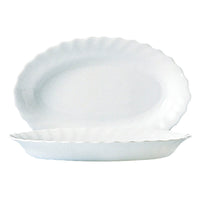 Serving Platter Luminarc Trianon White Glass (Ø 35 cm) (6 Units)