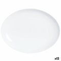 Serving Platter Luminarc Diwali Oval White Glass (33 x 25 cm) (12 Units)