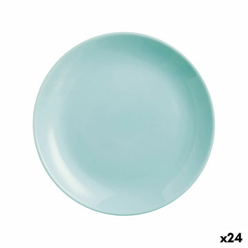 Assiette à dessert Luminarc Diwali Turquoise verre (19 cm) (24 Unités)