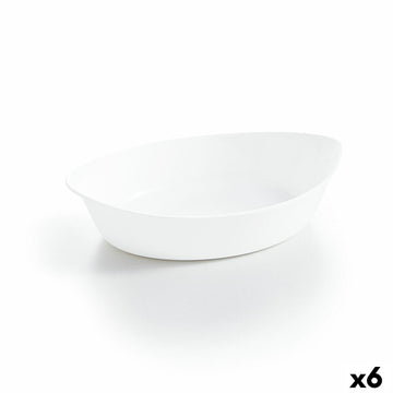 Serving Platter Luminarc Smart Cuisine Oval White Glass 25 x 15 cm (6 Units)