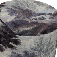 Footrest DKD Home Decor Velvet Metal Oriental (35 x 30 x 35 cm) (40 x 40 x 44 cm)