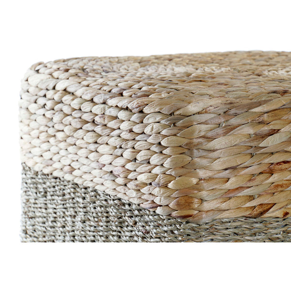 Footrest DKD Home Decor Fibre Natural Seagrass (42 x 42 x 40 cm)