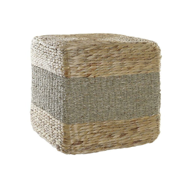 Footrest DKD Home Decor Fibre Natural Seagrass (42 x 42 x 40 cm)