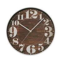 Wall Clock Brown Plastic (Ø 30 cm)