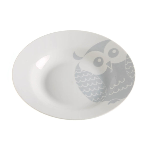 Deep Plate Owl Porcelain