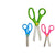 Ciseaux Enfant Bleu Rose Métal Vert 1 x 19,5 x 7,5 cm