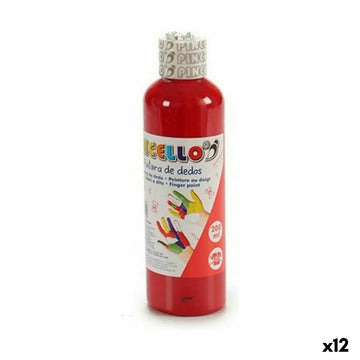 Finger Paint 200 ml Red 12 Units