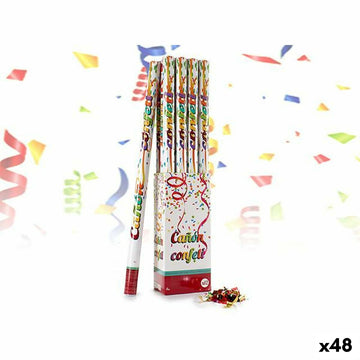 Confetti cannon 5 x 98,5 x 5 cm Paper Multicolour (48 Units)