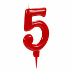 Candle Red Birthday Number 5 (12 Units)