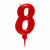 Candle Red Birthday Number 8 (12 Units)