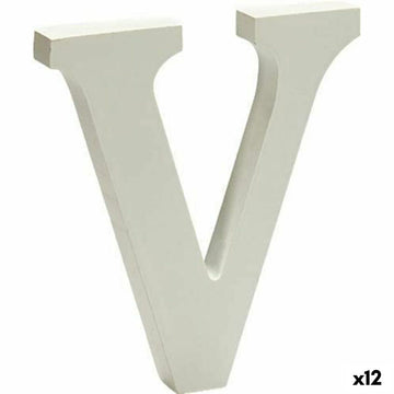 Décoration Lettre V (1,8 x 21 x 17 cm) (12 Unités)