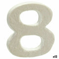 Décoration polystyrène Numéro 8 (2 x 15 x 10 cm) (12 Unités)