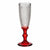 Champagne glass Red Transparent Points Glass 6 Units (180 ml)
