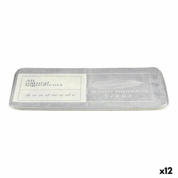 Bath rug Beauty Products Grey White (40 x 1,5 x 60 cm) (12 Units)