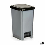 Pedal bin Black Grey Plastic 25 L (37 x 47 x 26,9 cm) (8 Units)