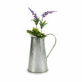 Blumentopf Muster Milchkrug Silberfarben Zink 17 x 21,5 x 11,3 cm (24 Stück)