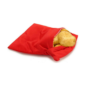 Cooking bag Microwave Potatoes Red 20 x 2 x 25 cm (12 Units)