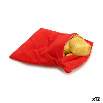 Cooking bag Microwave Potatoes Red 20 x 2 x 25 cm (12 Units)