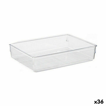 Drawer Organizer Multi-use Transparent Plastic 24 x 5,5 x 15,8 cm (36 Units)