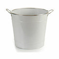 Planter Bucket White Silver Metal 29 x 27 x 37 cm (12 Units)