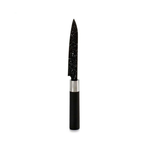 Couteau de cuisine Marbre 2,5 x 24 x 2,5 cm Noir Acier inoxydable Plastique (12 Unités)