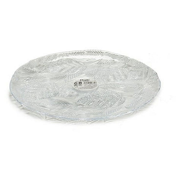 Flat Plate Tirolo Transparent Glass 27,5 x 1,7 x 27,5 cm (6 Units)