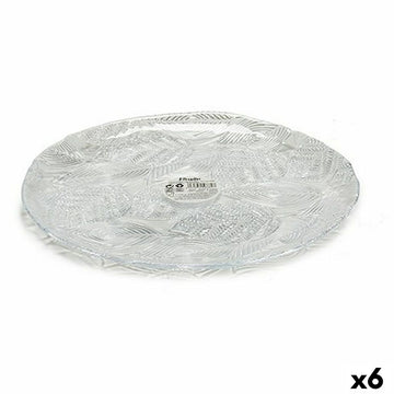 Assiette plate Tirolo Transparent verre 27,5 x 1,7 x 27,5 cm (6 Unités)