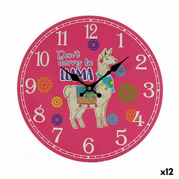 Horloge Murale Lama 3 x 33,8 x 33,8 cm (12 Unités)