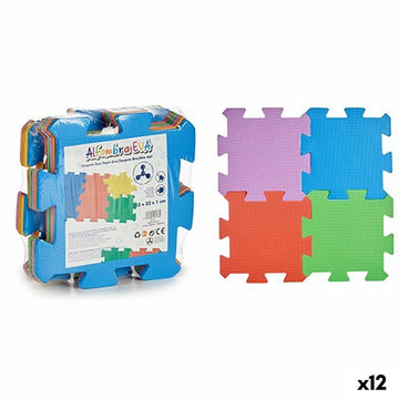 Tapis Puzzle Multicouleur Feuille de Mousse (12 Unités)