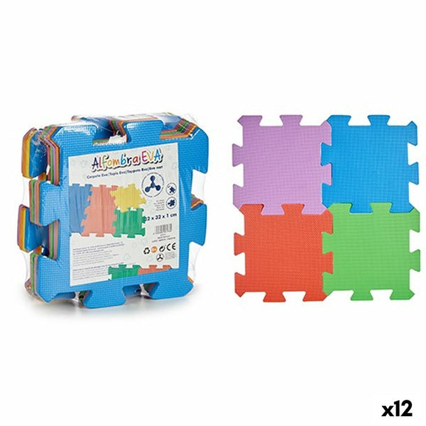 Puzzleteppich Bunt Moosgummi (12 Stück)