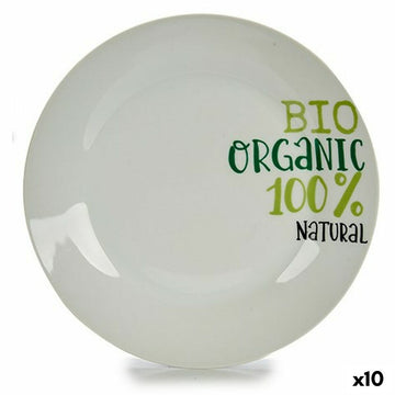 Flat Plate Organic Porcelain 24,4 x 2,6 x 24,4 cm (10 Units)