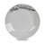 Flat plate Ø 24,4 cm Black White Porcelain Paste (10Units)