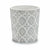 Blumentopf Muster Weiß Grau aus Keramik 12,3 x 12 x 12,3 cm (144 Stück)