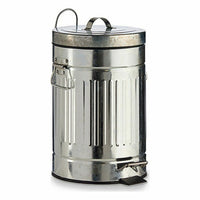 Pedal bin Silver Steel 7 L (6 Units)