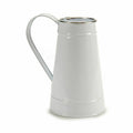 Planter Milk jug White Silver Metal 17 x 18,5 x 11,3 cm (24 Units)