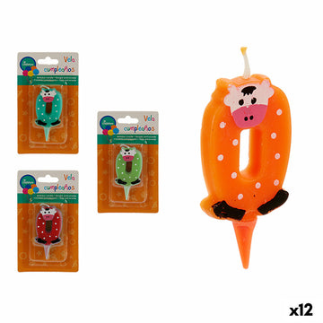 Candle animals Birthday Number 0 (12 Units)
