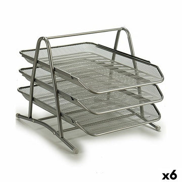 Classification tray Grille Silver Metal 30 x 26 x 34,5 cm (6 Units)
