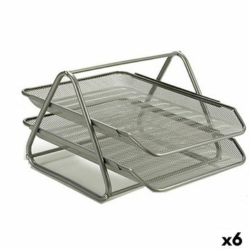 Classification tray Grille Silver Metal 35,5 x 27,5 x 21 cm (6 Units)