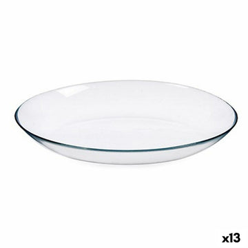 Serving Platter Invitation Oval Transparent Glass 820 ml (13 Units)