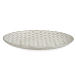 Decorative Plate Ø 29 cm Rhombus White MDF Wood (6 Units)