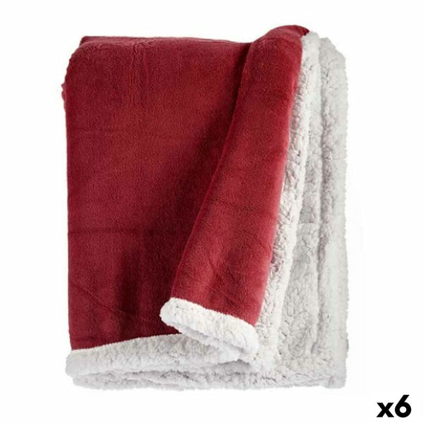 Blanket Dark pink White 130 x 1 x 170 cm (6 Units)