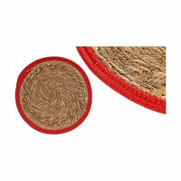 Table Mat Natural Red 35 x 1 x 35 cm (48 Units)