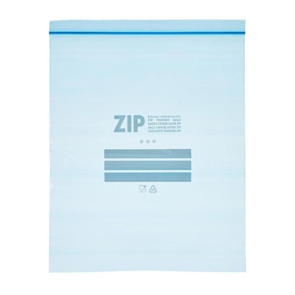 Wiederverwendbare Säcke für Lebensmittel ziplock 30 x 40 cm Blau Polyäthylen 7 L (12 Stück)
