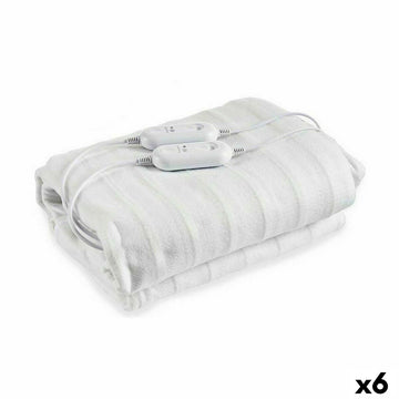 Electric Blanket White Polyester 140 x 1 x 160 cm (6 Units)