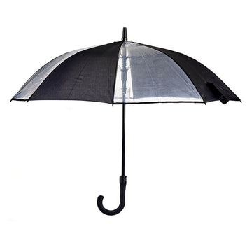 Regenschirm Schwarz Durchsichtig Metall Stoff 96 x 96 x 84,5 cm (24 Stück)